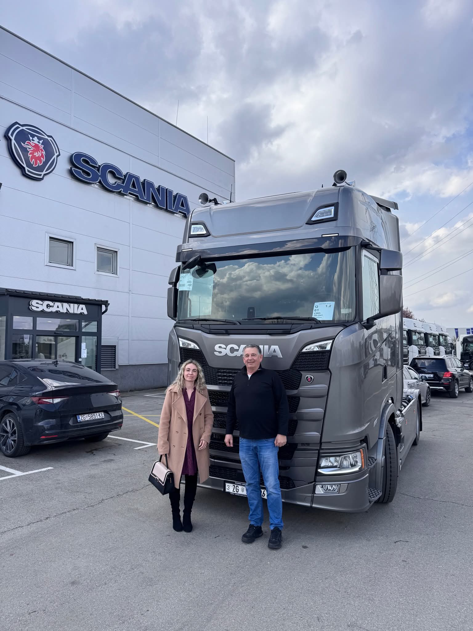 Scania truck front view