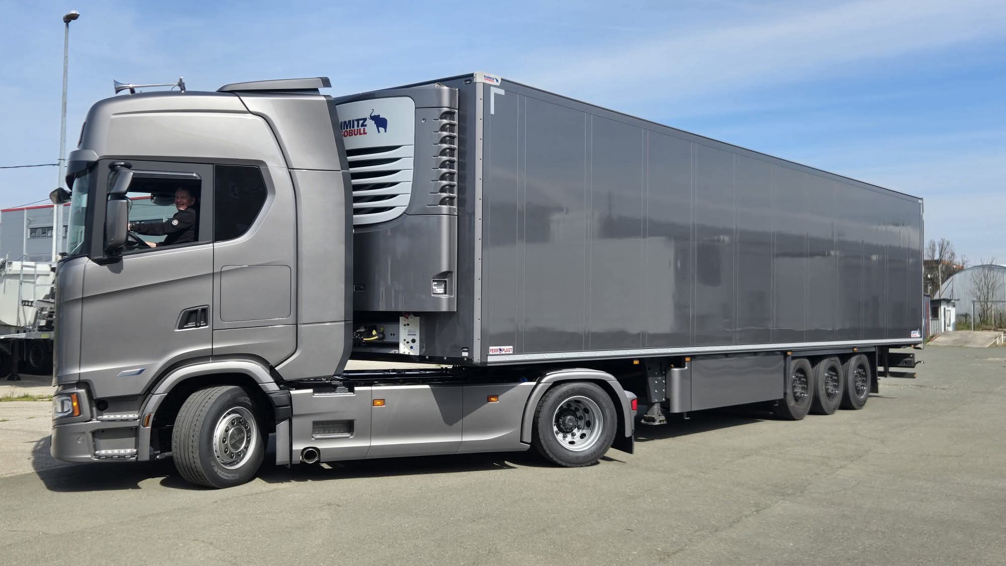 Scania truck on the open road